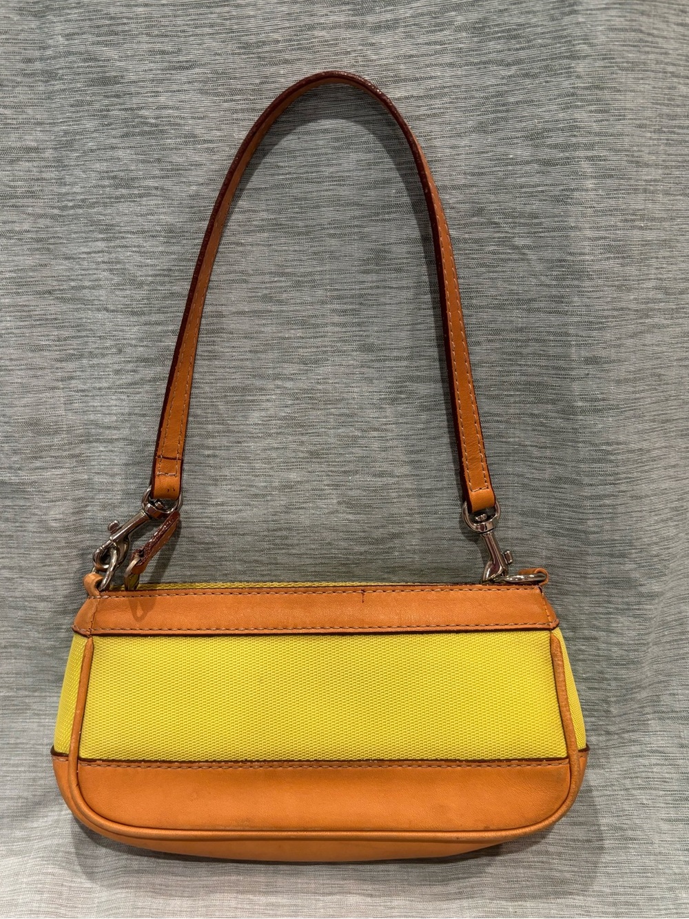 Mulholland Leather Yellow and Tan Shoulder Bag